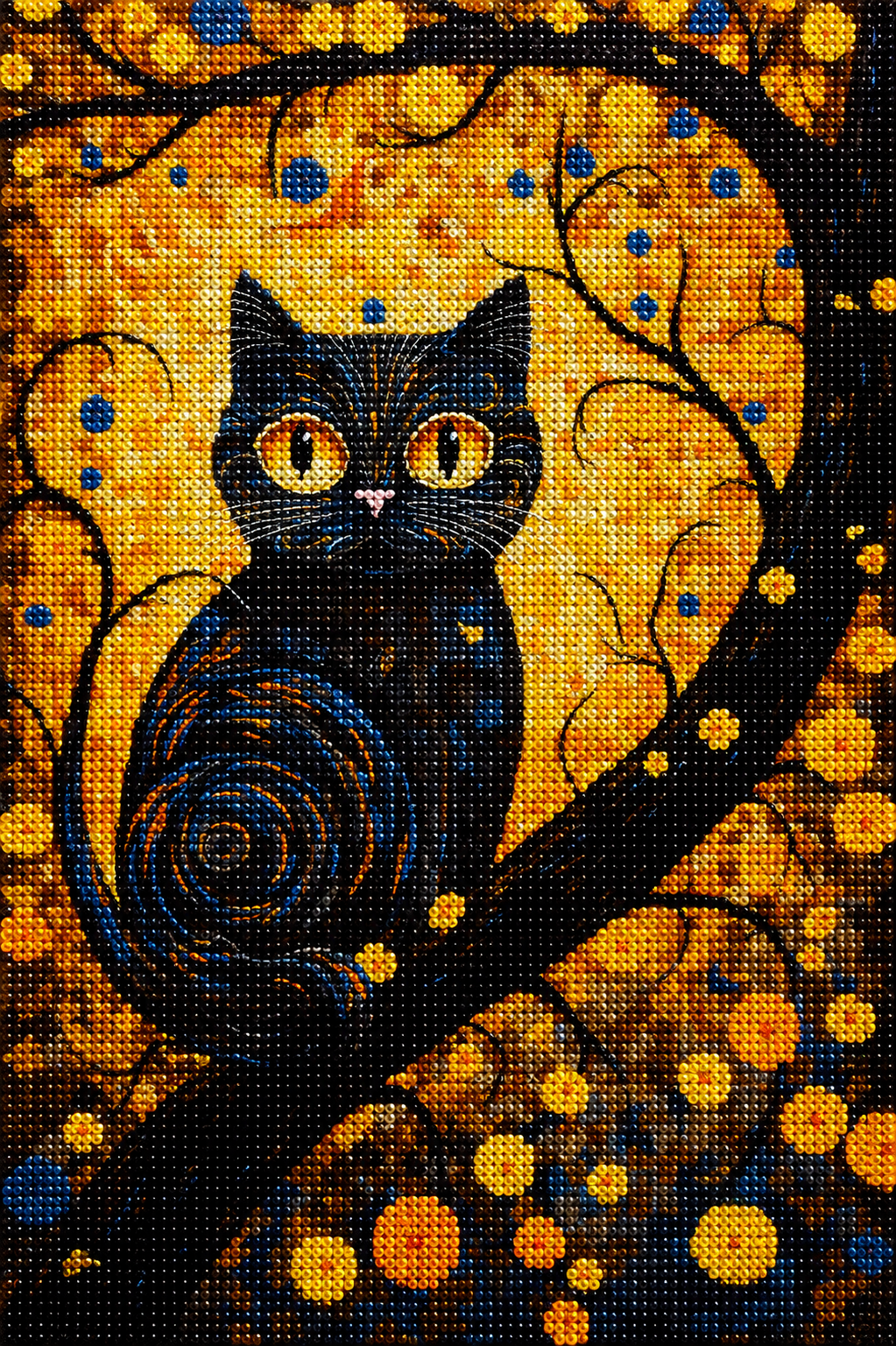 Yellow Eye Abstract Cat Diamond Art Kit