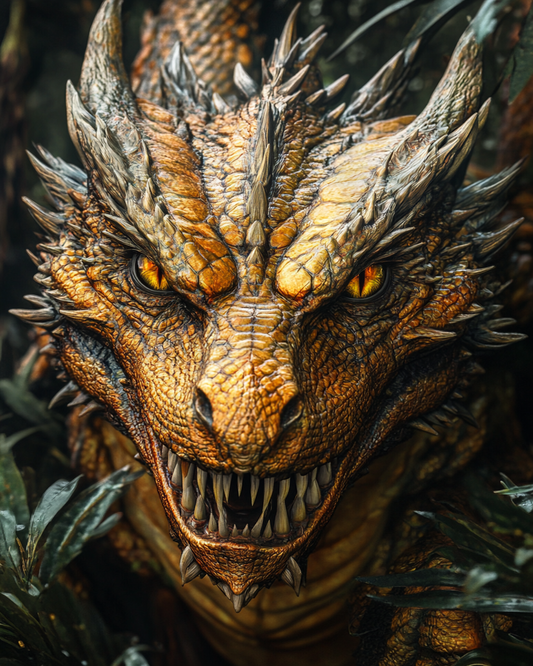 5D Diamond Painting Yellow Eye Dragon Kit