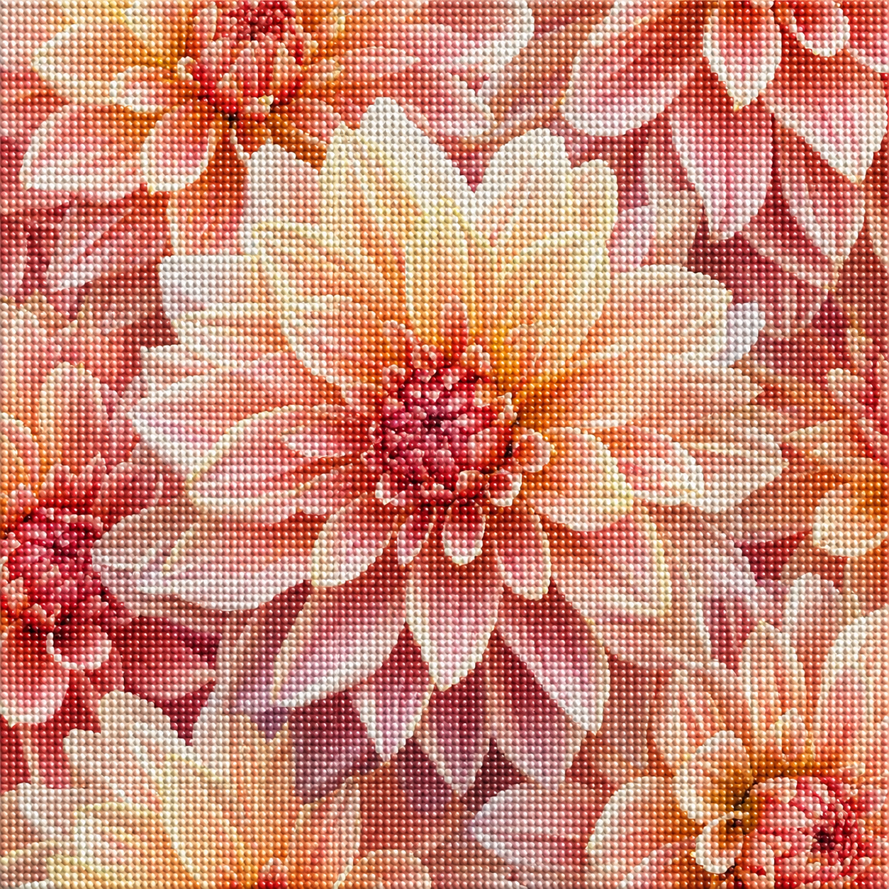 Yellow And Pink Dahlia Diamond Art Kit