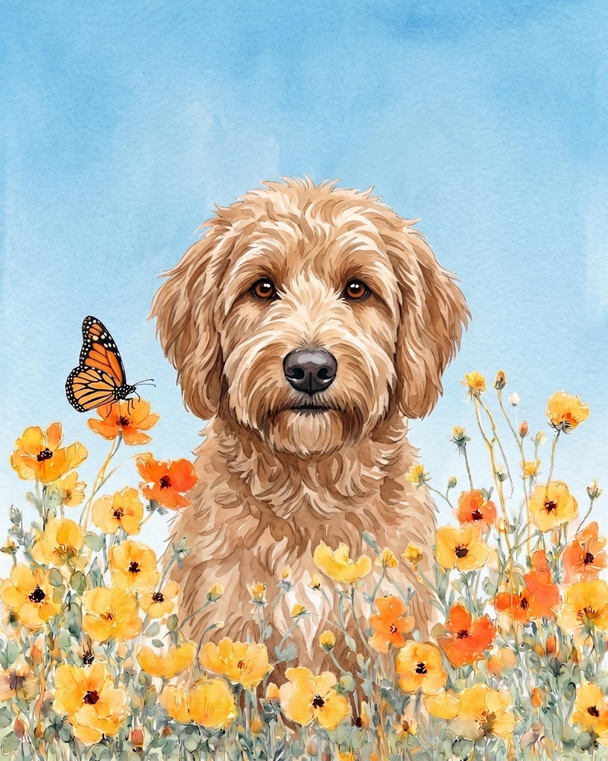 Yellow Poppies Golden Noodle Diamond Art Kit — diamond art kit canvas