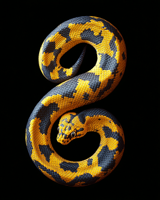 Yellow Snake Diamond Art Kit