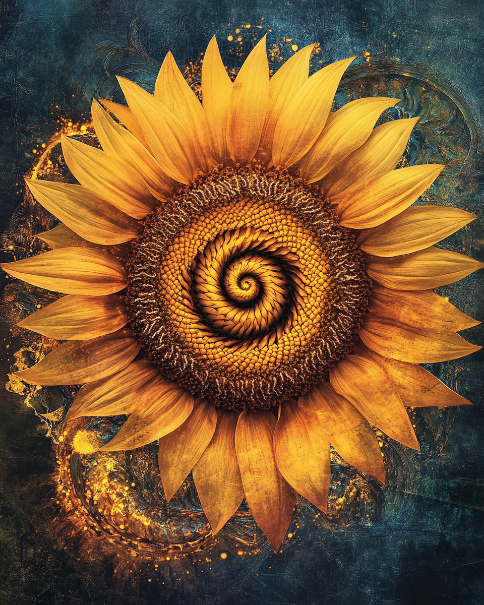 Yellow Swirling Flower Petals Diamond Art Kit