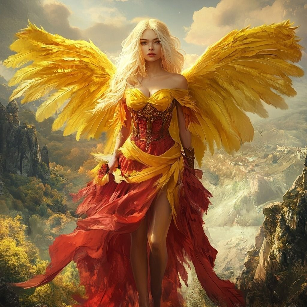 Yellow Wing Angel Diamond Art Kit