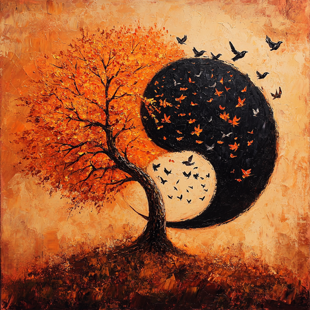 Yin and Yang Birds and Trees Diamond Art Kit