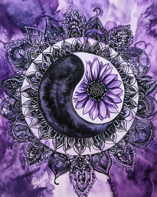 Yin and Yang Flowers Diamond Art Kit