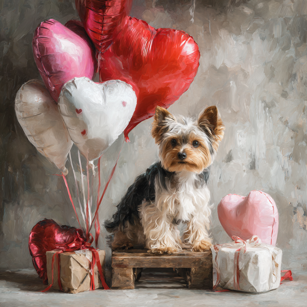 Yorkie Valentines Diamond Art Kit