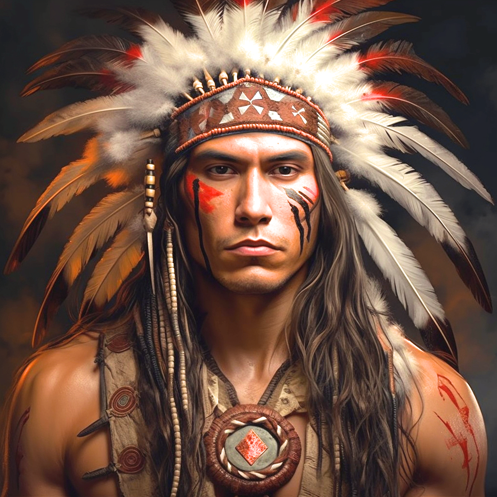 Young Indian Chief Diamond Art Kit