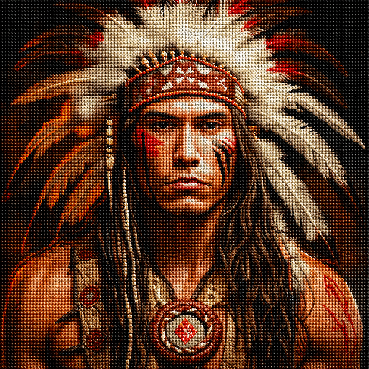 Young Indian Chief Diamond Art Kit