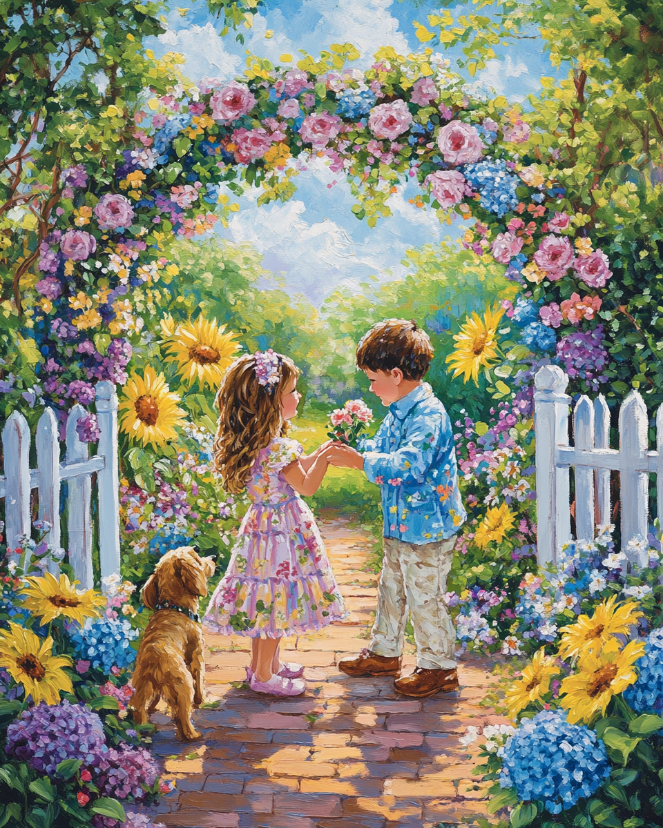 Young Love Flower Arch Diamond Art Kit