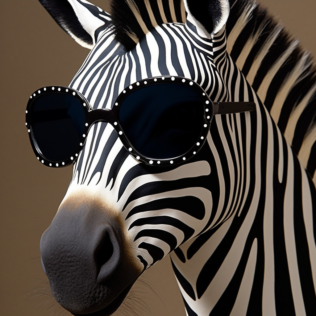 Zebra and Sunglasses Diamond Art Kit